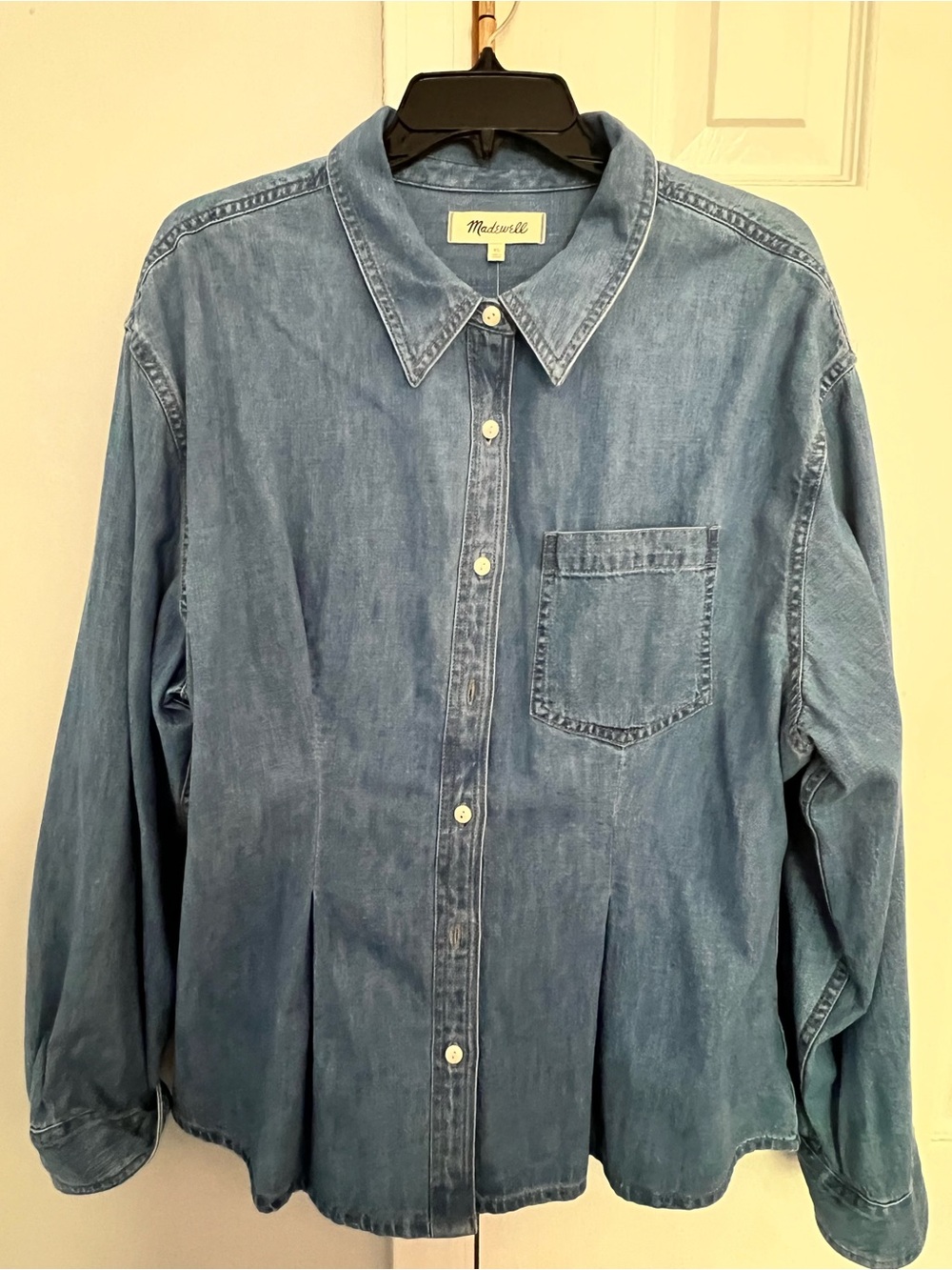 Madewell Back Pleat Denim Shirt